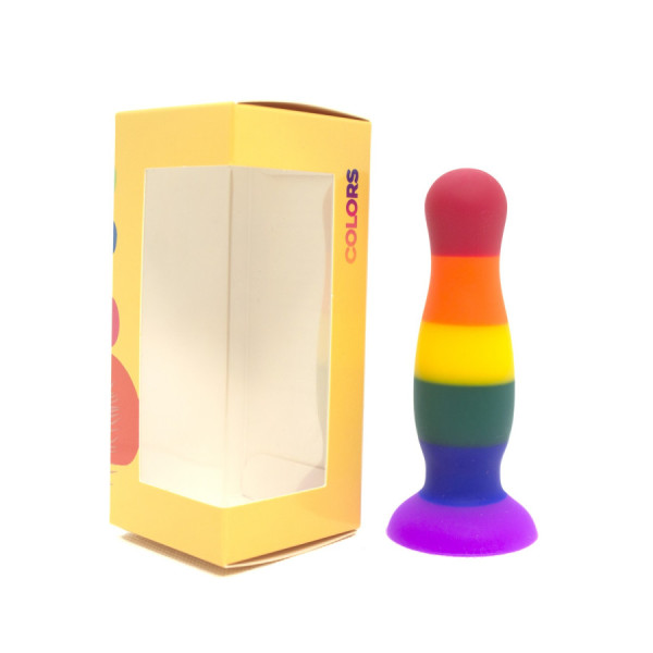 Plug anal ventouse multicouleur taille S 